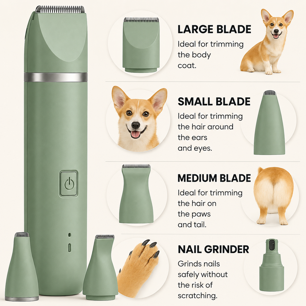 Premium 4-in-1 electric groomer - ClipperPro™