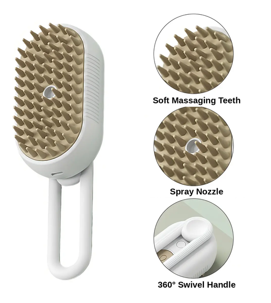 Electric Steam Brush for Pets 3 in 1