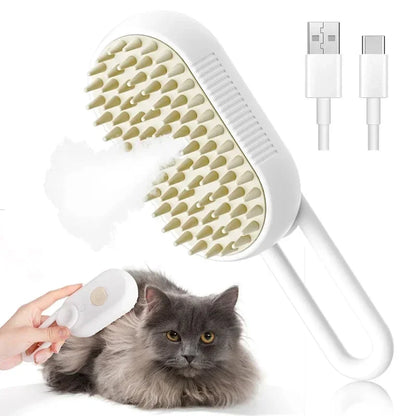 Electric Steam Brush for Pets 3 in 1